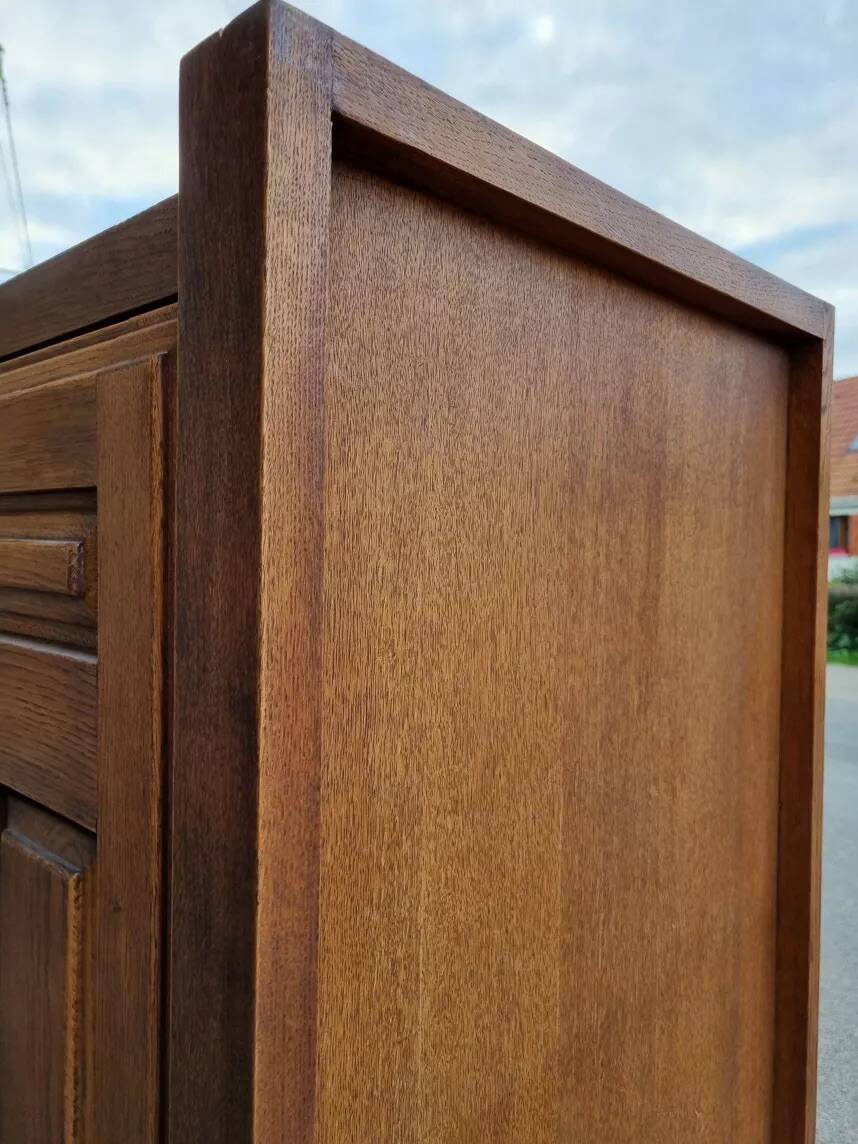 Small wardrobe with one door in solid oak - Guillerme and Chambron