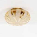 Vintage amber glass wall lamp by Wila Leuchten, Germany 1970’s