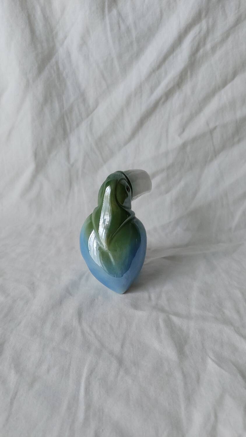 Ceramic Toucan Pastel Iridescent Enamel Decoration
