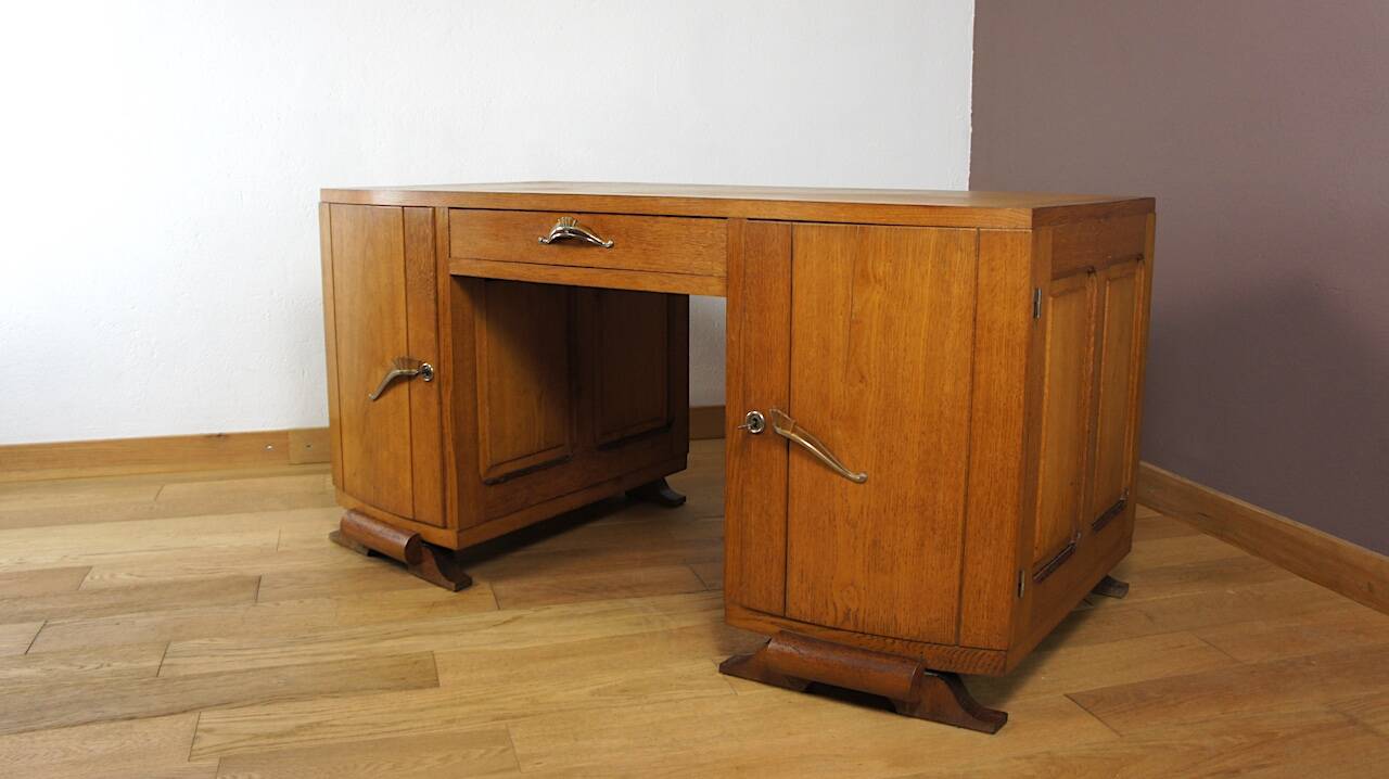 Bureau Art-Déco galbé 1930-1940