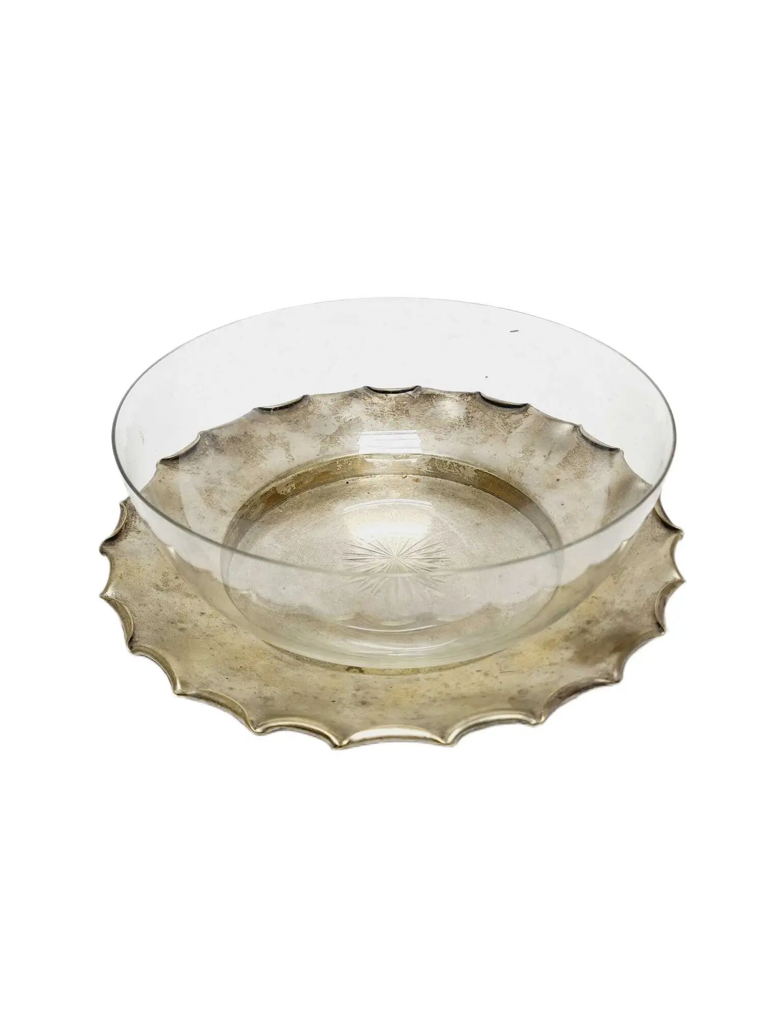 AVX Norblin Art Deco Tray with Glass Insertion