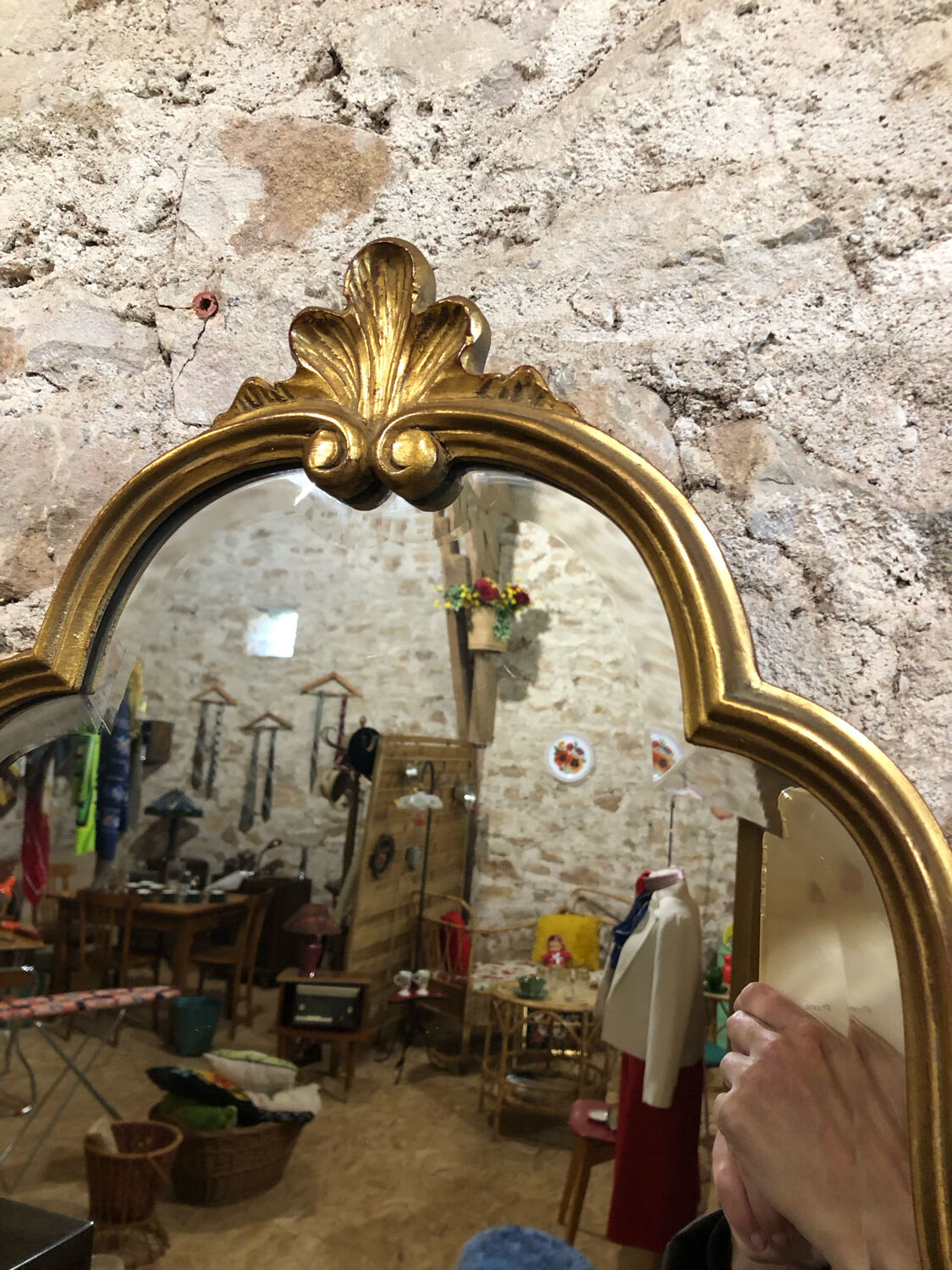 Baroque golden mirror