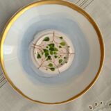 Limoges porcelain bowl from the a. raynaud factory - verdures collection - christian tortu
