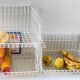 Trio of stackable steel wire baskets vintage italy
