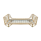 Rattan bench bed