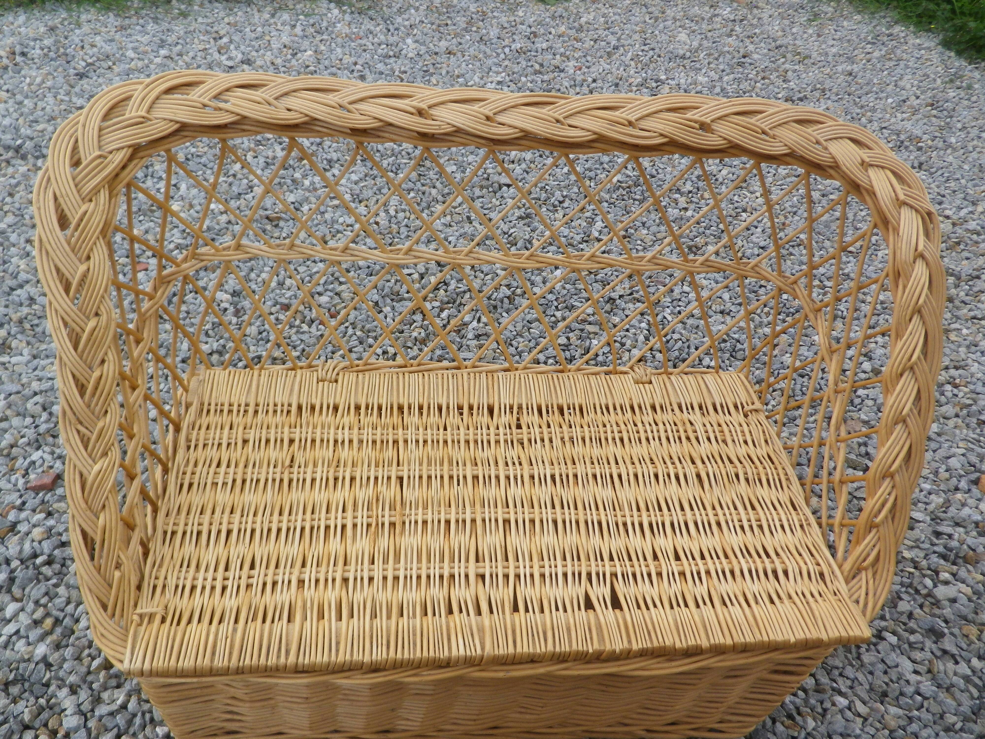 coffre banquette en  rotin