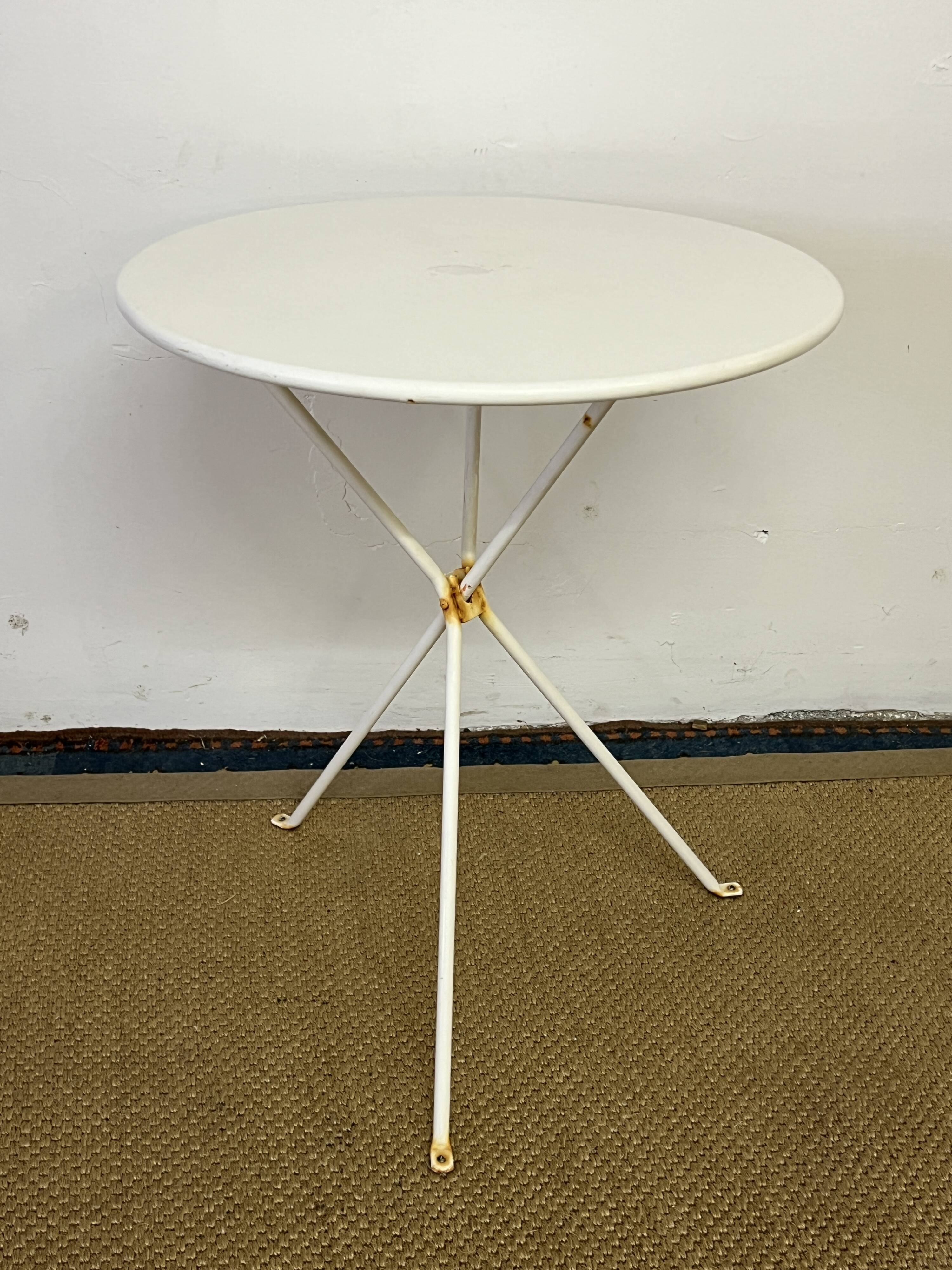 Vintage metal bistro table