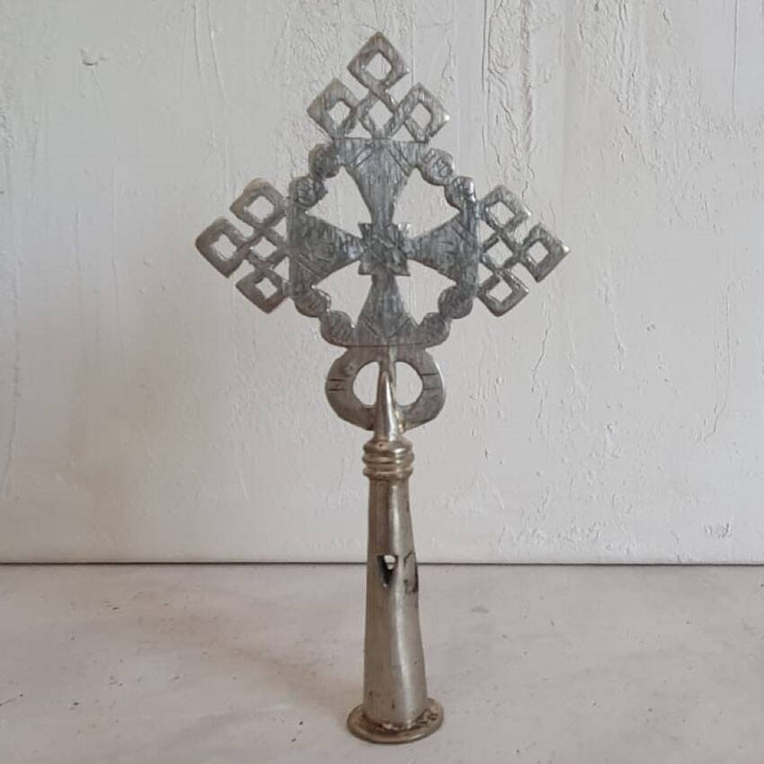 Small Ethiopian Coptic processional cross