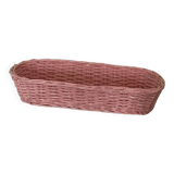 Pink wicker basket