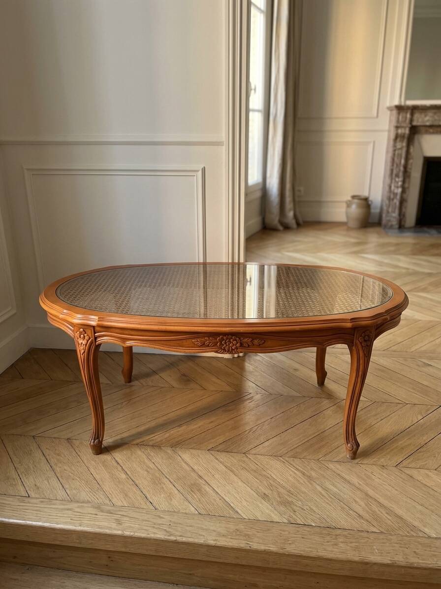 Oval coffee table