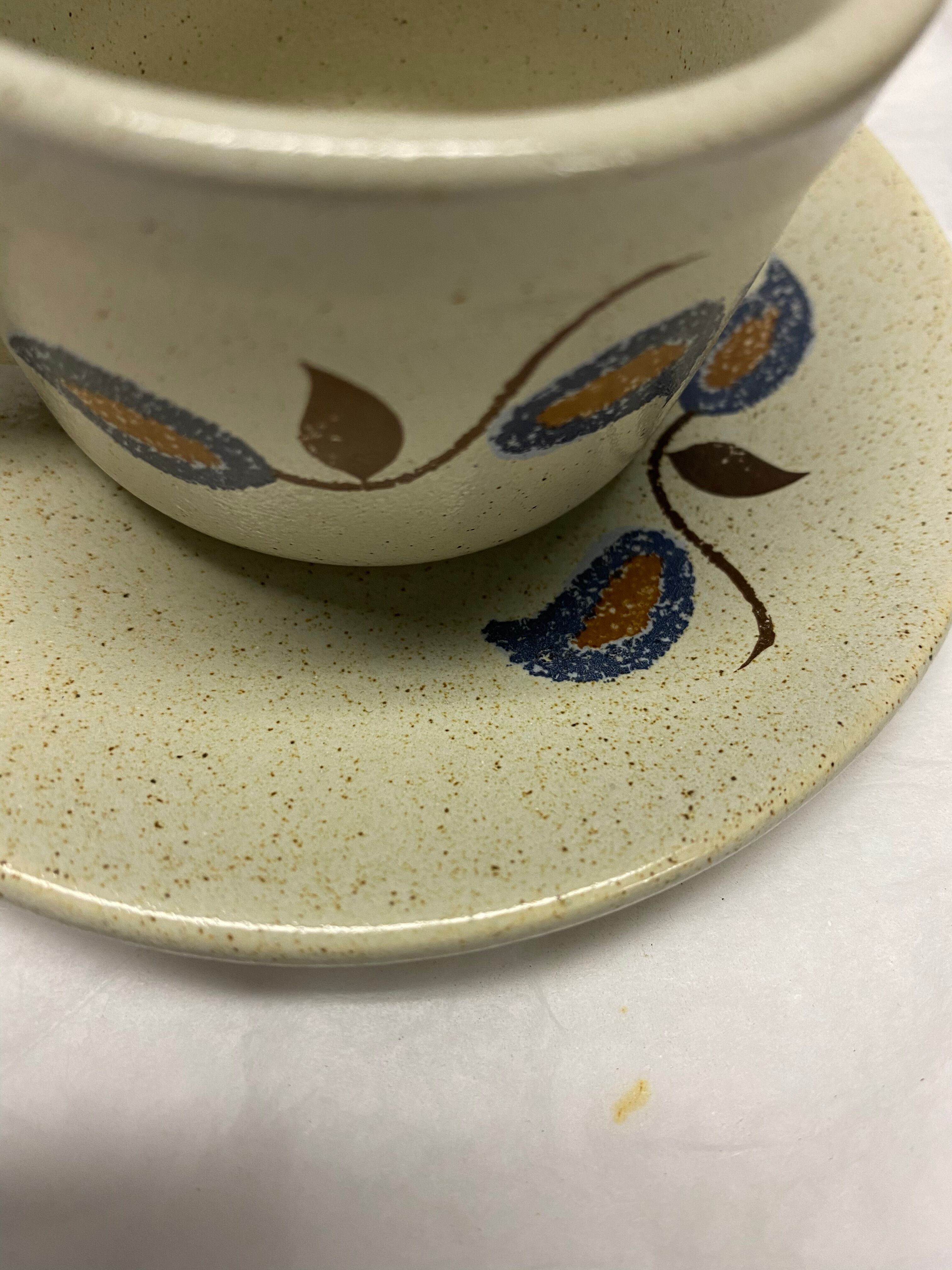 Saint Amand vintage sandstone set of 6 cups