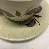 Ensemble de 6 tasses en grès vintage Saint Amand