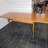Vintage rectangular table with 2 extensions from the 60s