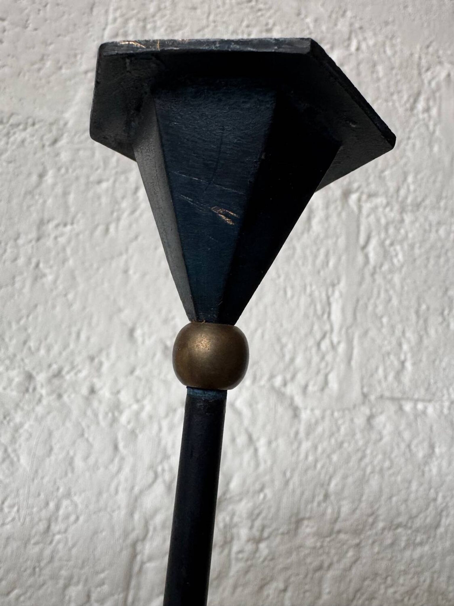 Bougeoir en bronze design Memphis, années 80