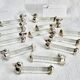 12 silver-plated metal duck knife rests with crystal