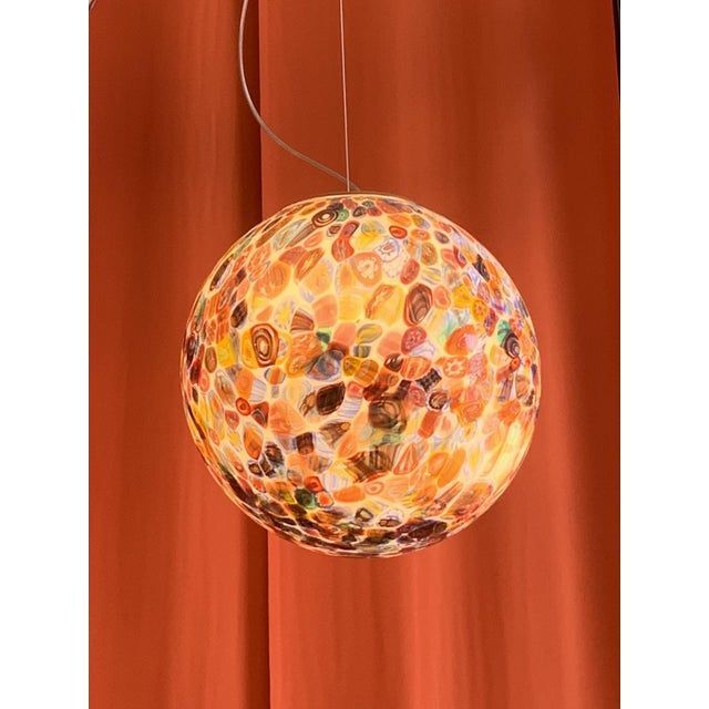Murrine multicolors sphere in murano style glass