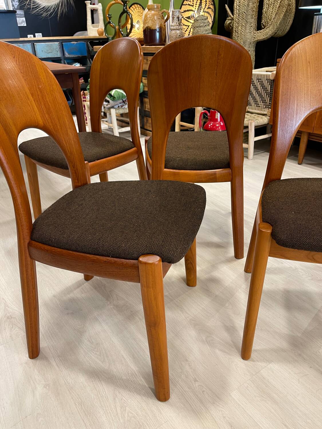 Set of 4 chairs by Niels Koefoed Denmark 1960s