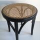 pair of cannage stool and 1940s curved wood