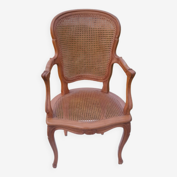 Fauteuil canné style Louis XV