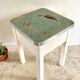 Vintage wooden trunk stool