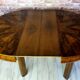 Round art deco table with extensions renovated fi 110, 160 cm unfolded. the 30s