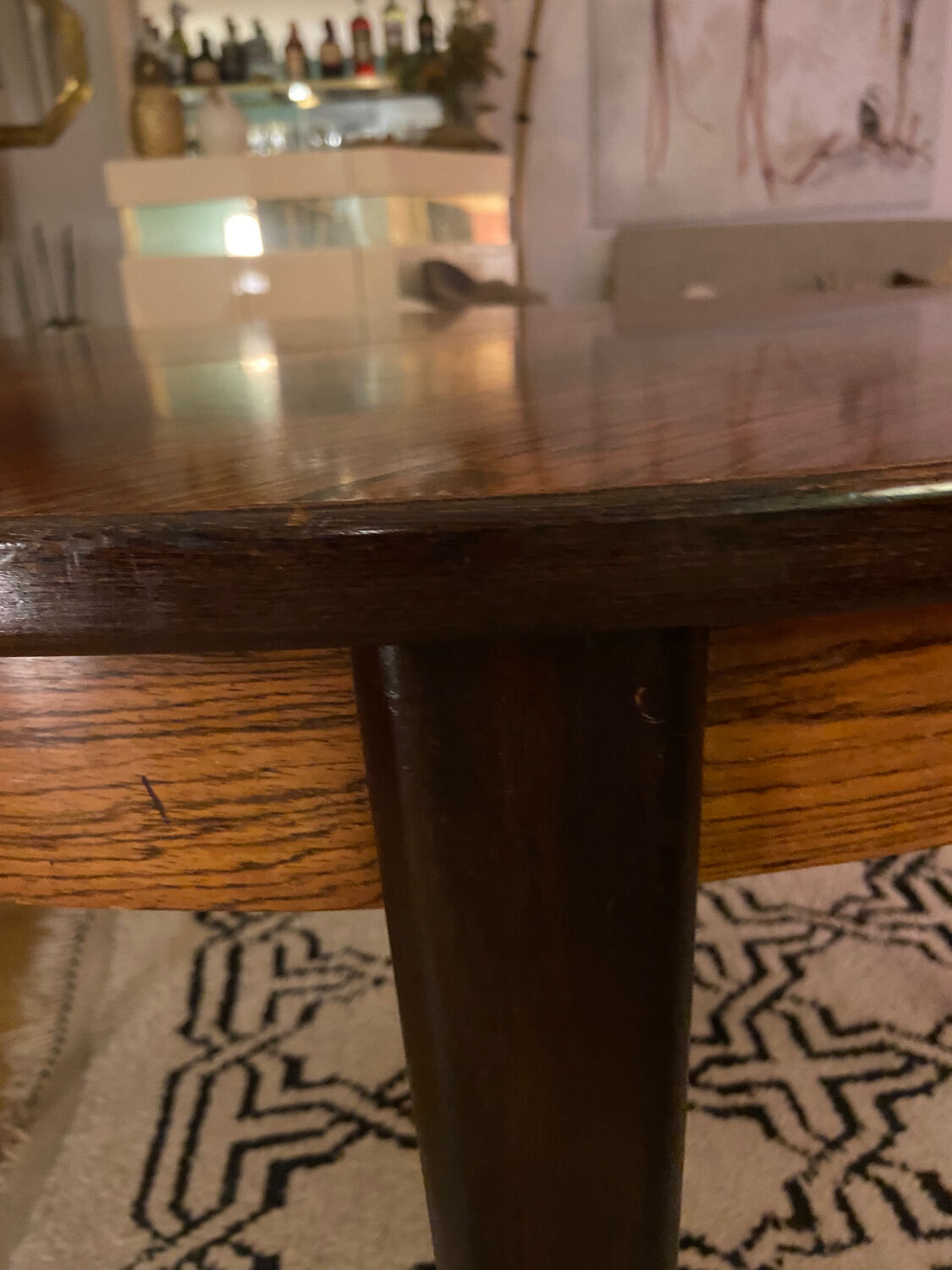 Scandinavian rosewood table from Rio 60s