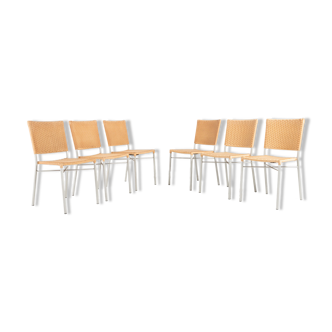 Set of 6 Danish woven chairs