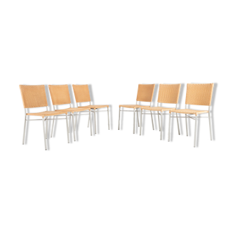 Set of 6 Danish braided chairs