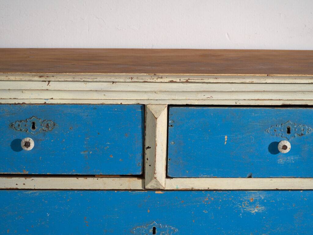 Antique painted pine commode – Central Europe, circa 1890