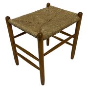 Tabouret vintage en corde de papier danois tabouret ottoman du milieu du siècle