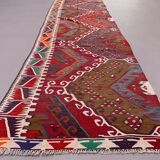 Old Turkish narrow Kilim Runner 324x75 cm shabby chic, vintage kelim