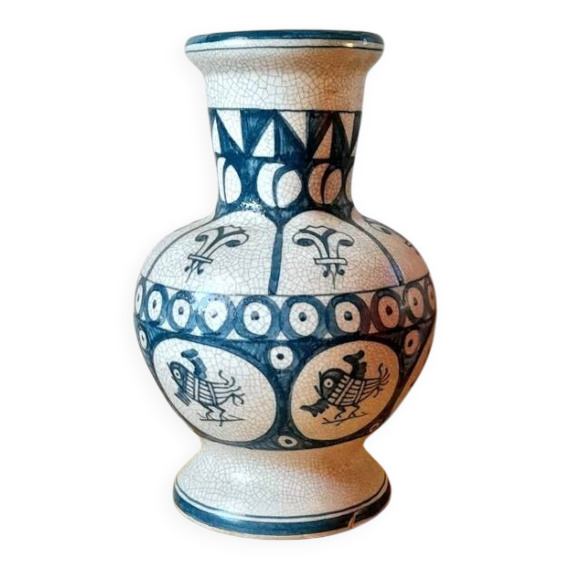 Cracked ceramic vase 1960