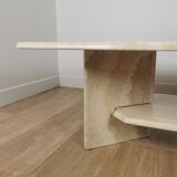 Travertine coffee table