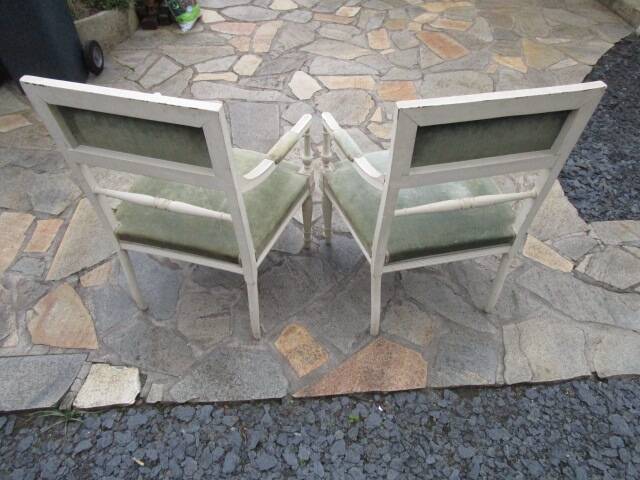 Pair of Louis XVI style armchairs
