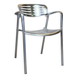 Work chair, designer chair Amat 3 Jorge Pensi Aluminum – Silver