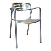 Work chair, Amat 3 design chair by Jorge Pensi Aluminium – Silver