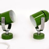 Mid-Century Green Lamps attributed to Stanislav Indra, 1970s, Set of 2