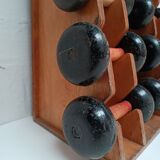 60s dumbbell wall display