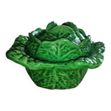 Vintage ceramic barbotine bonbonnière in the shape of a cabbage – 1950s