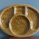 Gien platter, compartmentalized earthenware appetizer serving tray