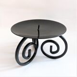 Black wrought iron picnic candle holder