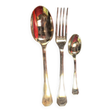 Christofle, América Model, Art Deco, 37-piece Silver-Plated Cutlery Set