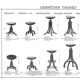 Austrian Piano Stool in Beech and Bentwood by Michael Thonet for Thonet, 18