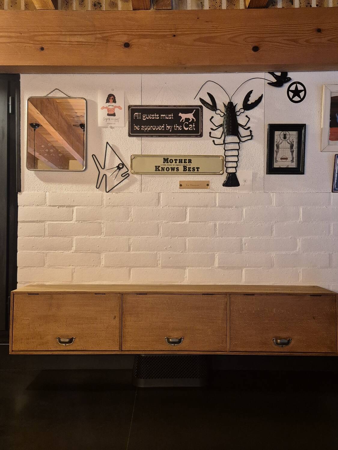 Vintage wall cupboard