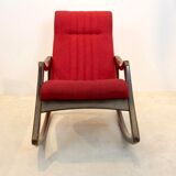 Rocking-chair in beech by Ton