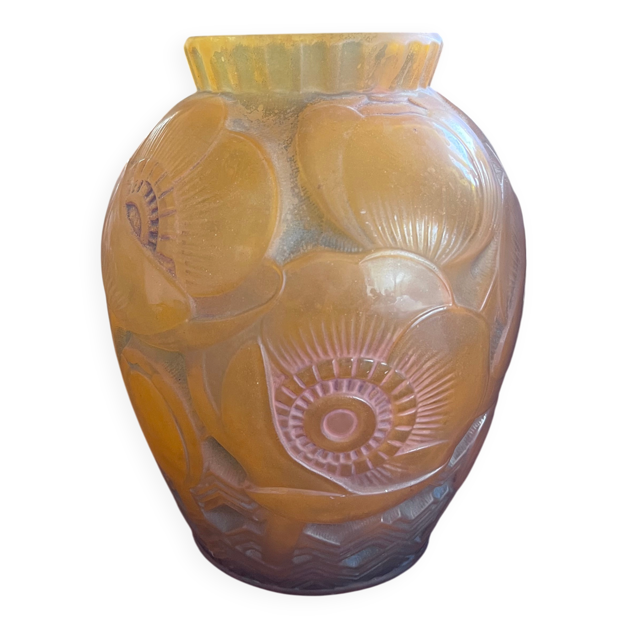 Vase signed Pierre d’Avesn, Art Deco period.