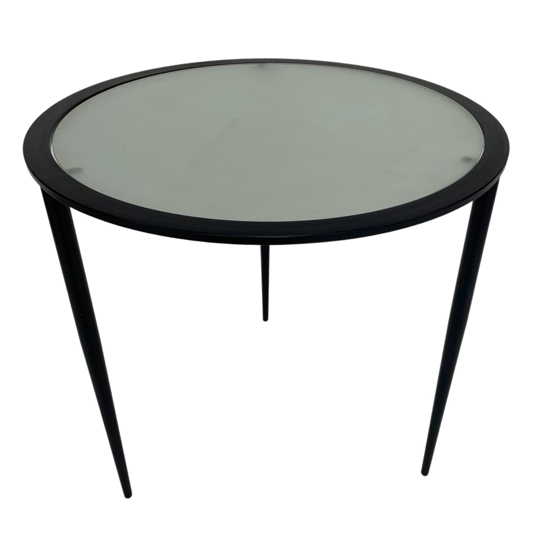 Vintage side table 80s metal and glass