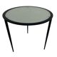 Vintage side table 80s metal and glass
