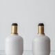 Murano Glass Table Lamps from the 1970s, White Opaline and Brass