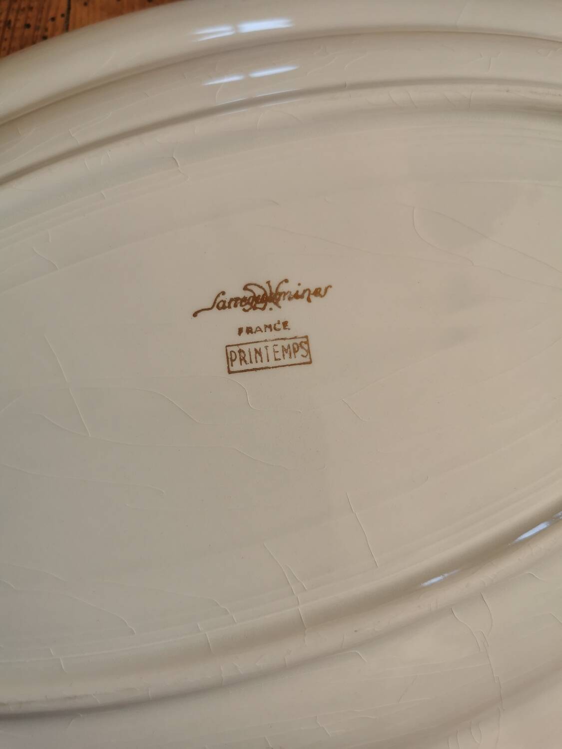 Plat ovale vintage L'Amandinoise Printemps